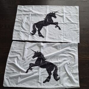 Set Of Bethany Mota Unicorn White Pillowcases